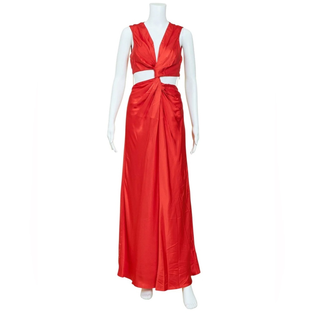 Auteur silk twist gown in kimono print, size S - Picture 6 of 15